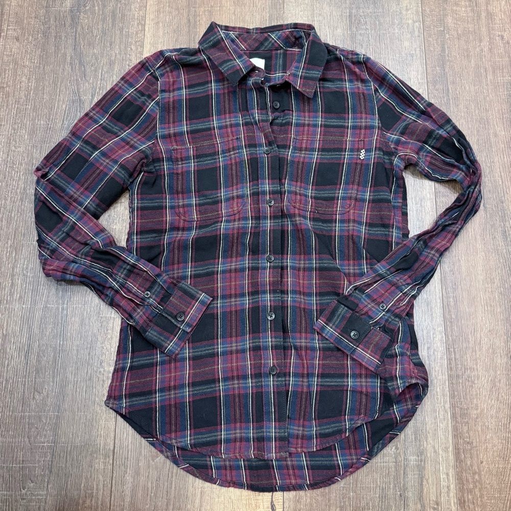 Vans cotton flannel button down shirt